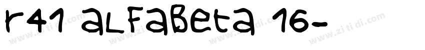 R41 Alfabeta 16字体转换